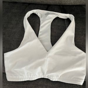 Alo yoga white sports bra